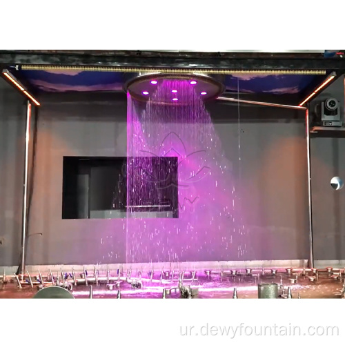 آؤٹ ڈور یا انڈور آرائشی ڈیجیٹل واٹر پردے کا چشمہ